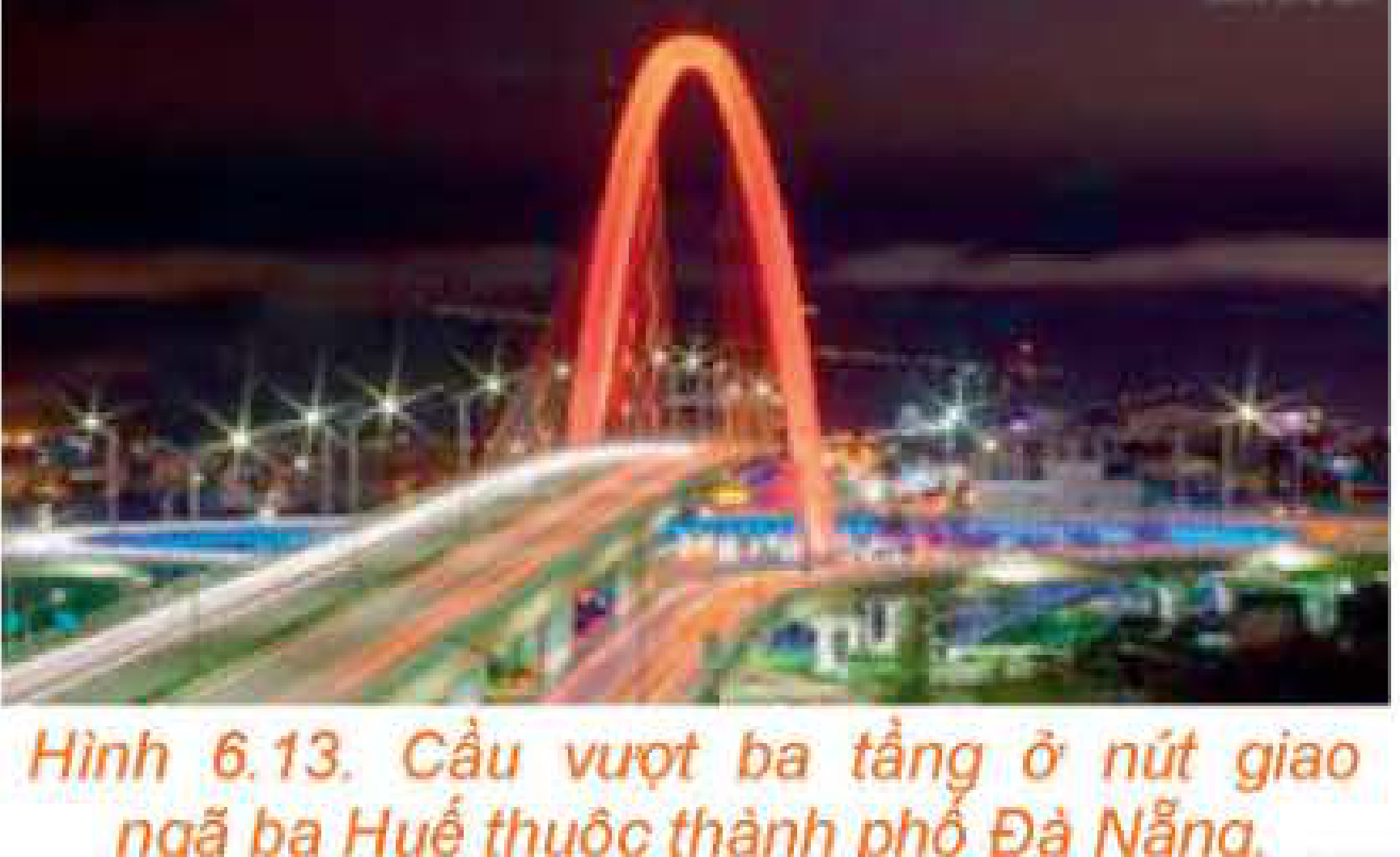 Hình 6.13. Cầu vượt ba tầng ở nút giao ngã ba Huế