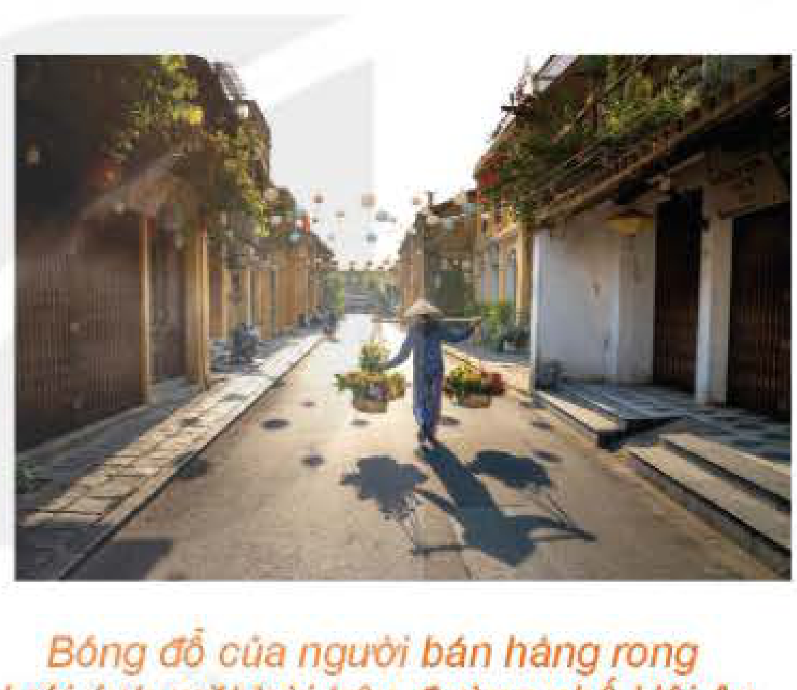 Bóng đổ người bán hàng rong