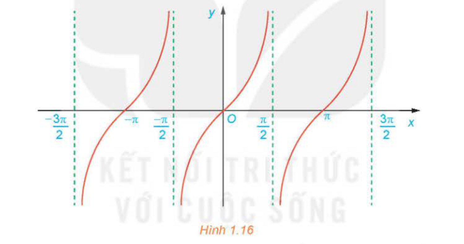 Hình 1.16: Đồ thị hàm số y = tan x